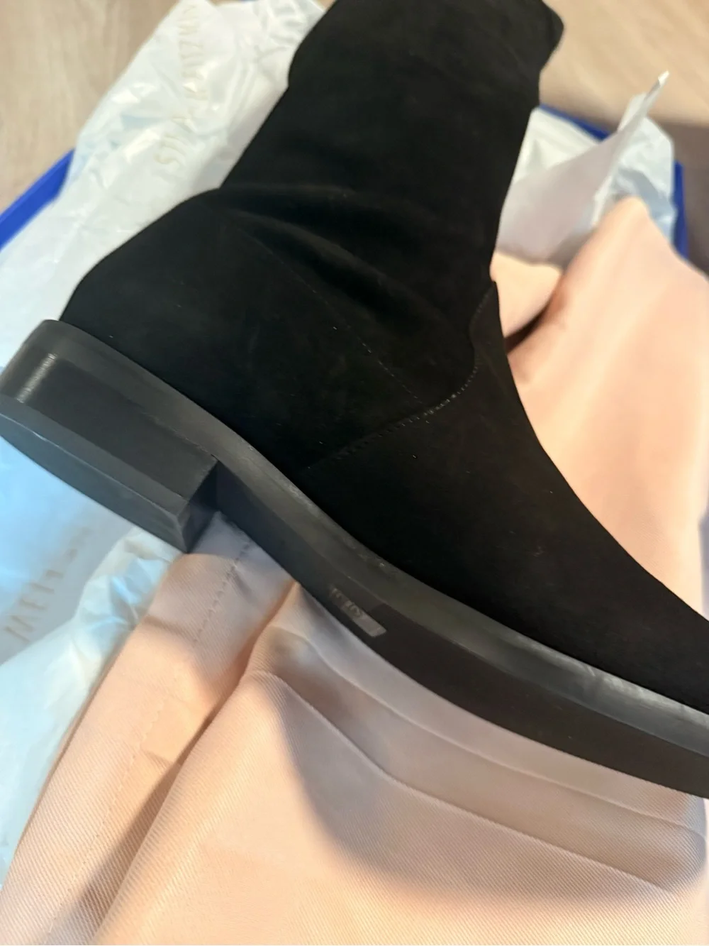 BRAND NEW Stuart Weitzman Black Over-the-Knee Suede Boots